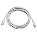 Monoprice 8617 USB cable 120" (3.05 m) USB 2.0 USB A USB B White