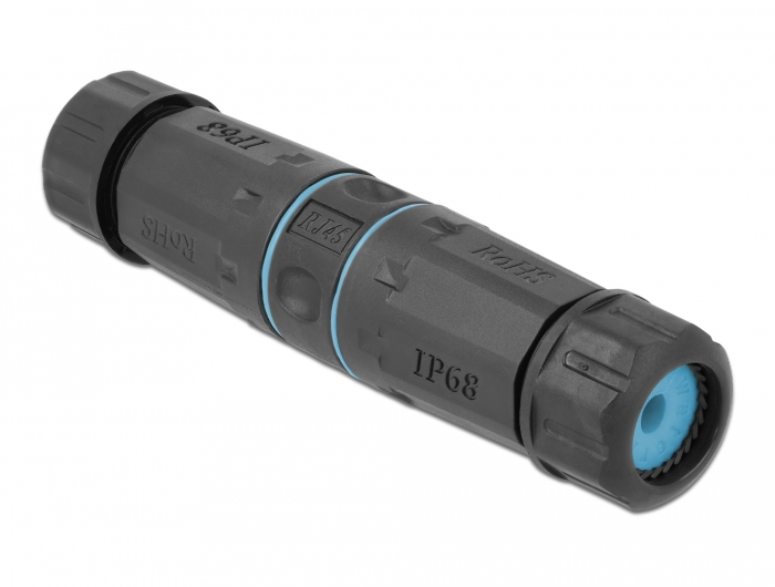 DeLOCK Cable Connector RJ45 jack to RJ45 jack Cat.6A waterproof