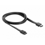 DeLOCK 85810 SATA-kabel 1 m SATA 7-pin eSATA Zwart