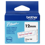 Brother BTAG-132 DirectLabel-etikettes red on Transparent 12mm x 4m for Brother Btag 12mm