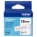 Brother BTAG-132 DirectLabel-etikettes red on Transparent 12mm x 4m for Brother Btag 12mm