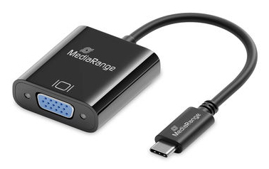 MediaRange MRCS229 video cable adapter 0.2 m USB Type-C VGA (D-Sub) Black