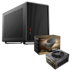 Antec Performance 1M Black Mini-ITX Gaming Case with Aluminum Finish + SF850X 850W 80 PLUS Gold Fully Modular SFX Power Supply Bundle