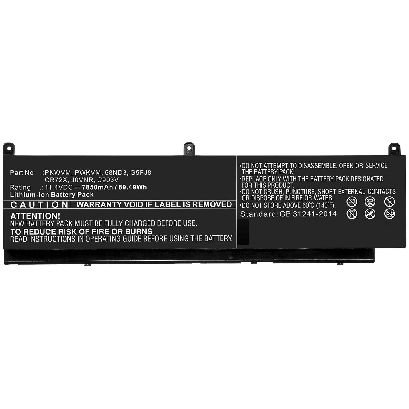 Coreparts Mbxde-Ba0218 Laptop Spare Part Battery