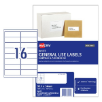 Avery 938202 printer label White Self-adhesive printer label