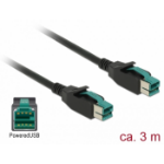 DeLOCK 85494 power cable Black 3 m PoweredUSB