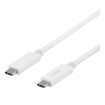 Deltaco USBC-1502M USB cable USB 3.2 Gen 1 (3.1 Gen 1) 1 m White