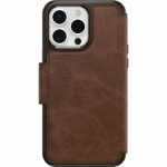 OtterBox Strada Series Folio MagSafe for iPhone 15 Pro Max, Espresso (Brown)