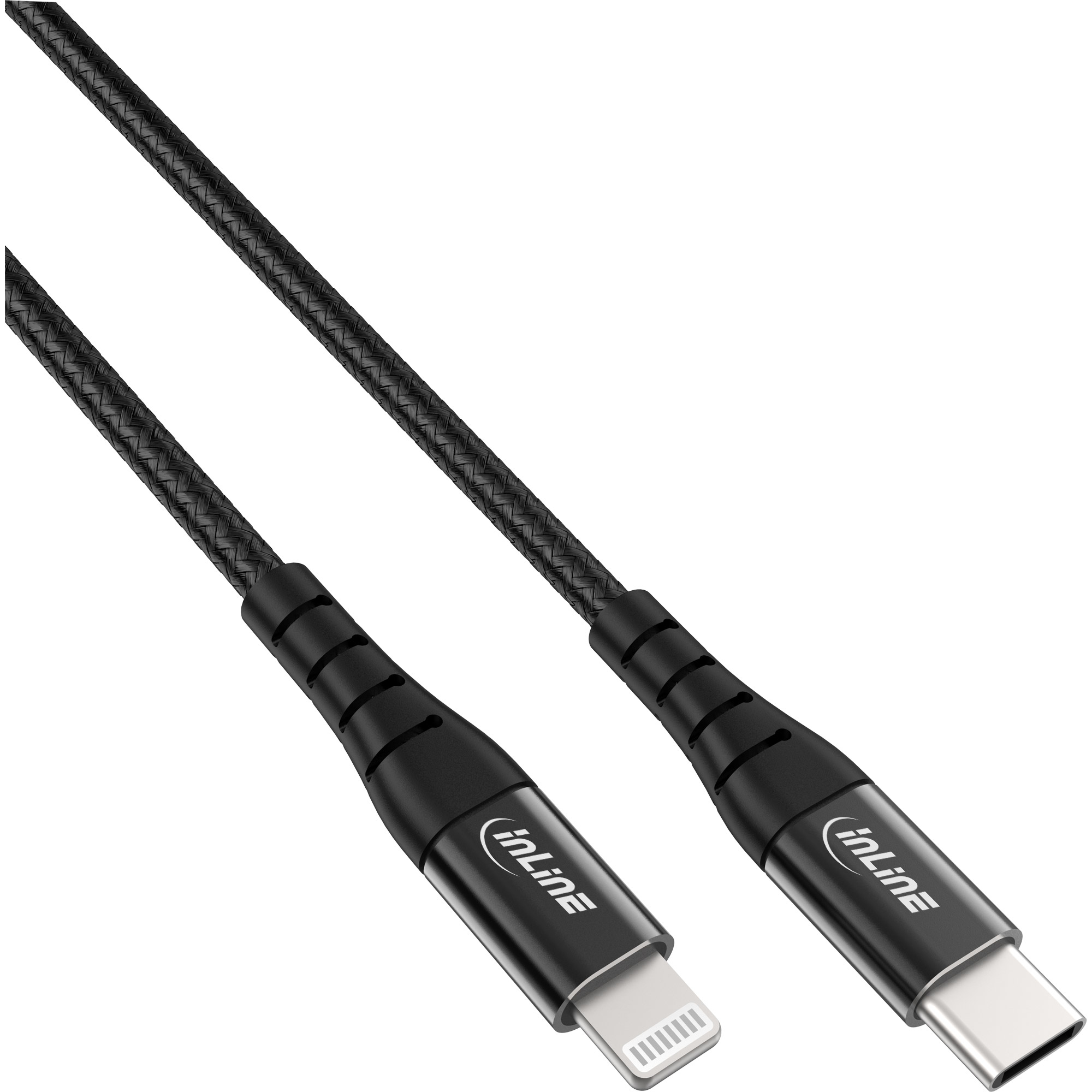 31460D INLINE INC USB-C Lightning Kabel - fr iPad - iPhone - iPod - schwarz/Alu - 2m MFi-zerti