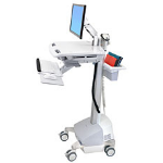 Ergotron StyleView EMR, UK/IE Silver, White Flat panel Multimedia cart