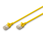 FDL SLIM 0.5M CAT. 6 F-FTP LSZH PATCH CABLE - YELLOW (SNAGPROOF)