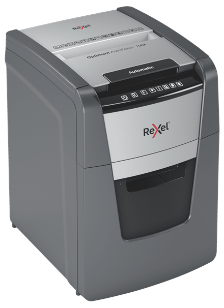 Rexel Optimum AutoFeed+ 100X Automatic Cross Cut Paper Shredder P4