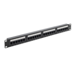 connektgear 24 Port Patch Panel (CAT5e) IDC Punch Down 19 inch + Lacing Bar