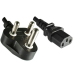 Microconnect Power cord South Africa Type B+C - C13, black, Big Plug, H05VV-F 3G 0.75 mm², 10A-250V, 1.8 m 0.5 m C13 coupler