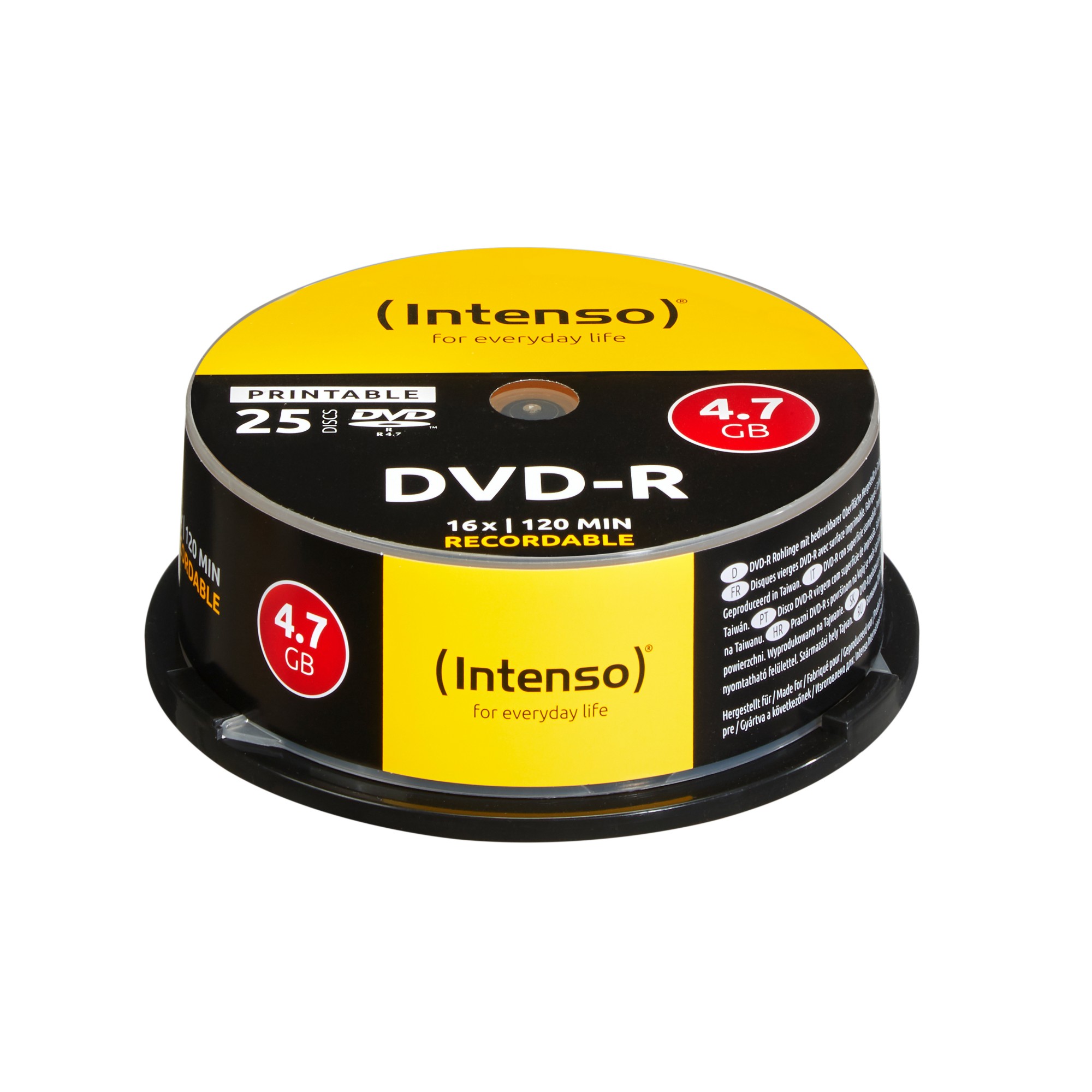 Intenso DVD-R 4.7GB, Printable, 16x 25 pc(s)