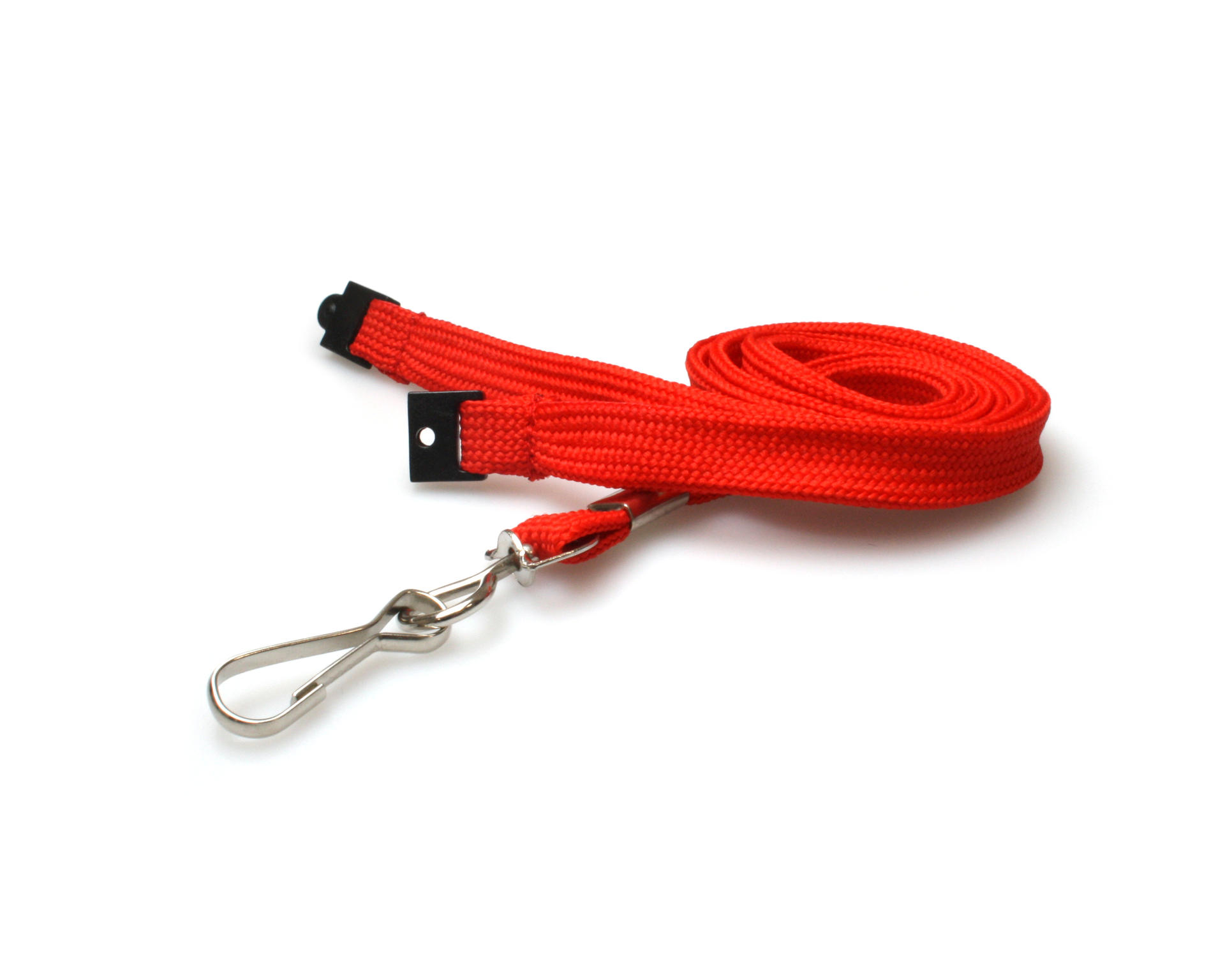 Image of Digital ID 10mm Red Tubular Breakaway Lanyards with Metal J-Clip...
