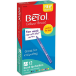 MISC Berol Broad Pen Assorted colours 1.2mm Pk12