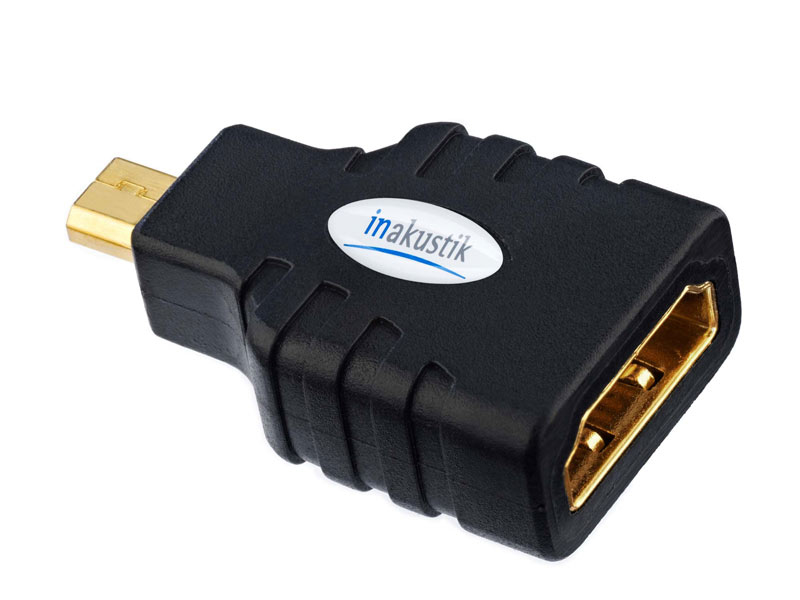 Image of Inakustik 0045218 cable gender changer HDMI Micro-HDMI Black