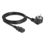 DeLOCK 81326 electriciteitssnoer Zwart 2 m Netstekker type E+F IEC C13