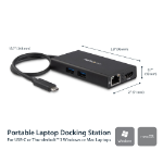 StarTech.com USB-C Multiport Adapter with 4K HDMI - 2 USB-A ports - 60 W PD - Black