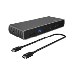 ICY BOX IB-DK8801-TB4 Wired Thunderbolt 4 Anthracite, Black
