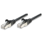 Intellinet Network Patch Cable, Cat5e, 10m, Black, CCA, SF/UTP, PVC, RJ45, Gold Plated Contacts, Snagless, Booted, Lifetime Warranty, Polybag