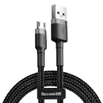 Baseus CAMKLF-CG1 USB cable 2 m USB A Micro-USB B Black, Grey