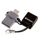 Verbatim 64GB Store 'n' Go USB flash drive USB Type-A / Micro-USB 2.0 Black, Silver