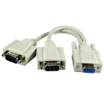 QVS CC317Y serial cable White 7.87" (0.2 m) DB9 2 x DB9