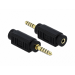 DeLOCK 65994 tussenstuk voor kabels 4.4 mm 5 pin 3.5 mm 3 pin Zwart