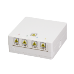 LogiLink FTTH termination box, 4 ports, wall or DIN rail mounting, white