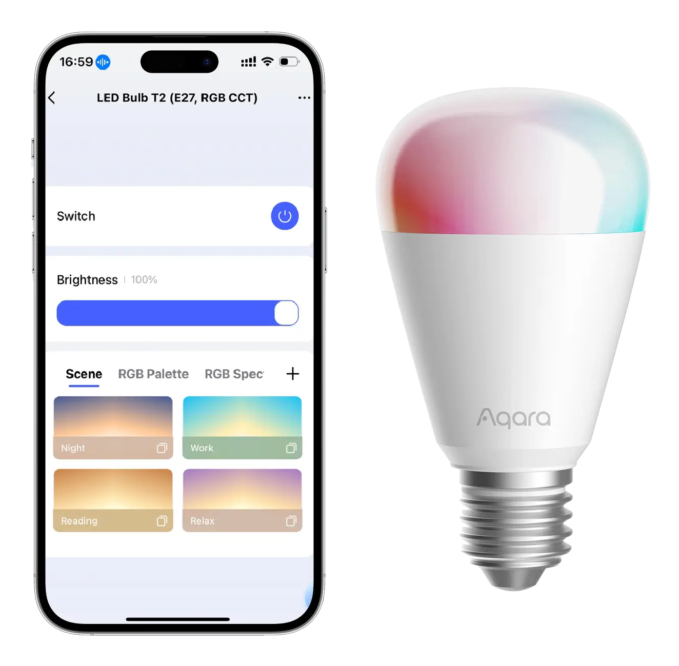 EU Product - LED Bulb T2 RGB CCT E27 thumbnail