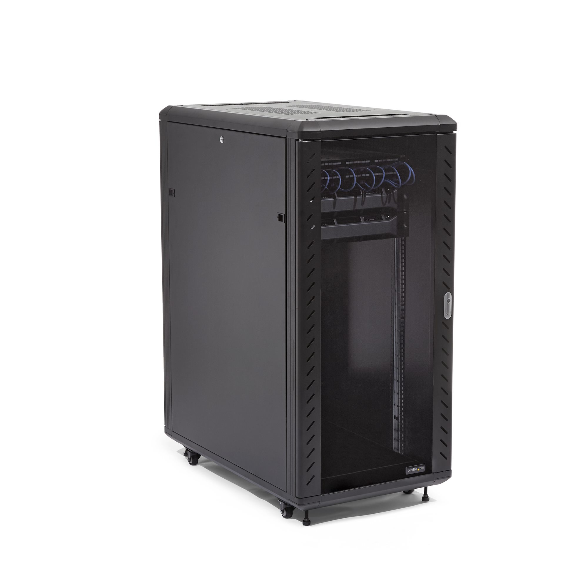 StarTech.com RK3236BKF rack cabinet 32U Freestanding rack Black, 142 in ...