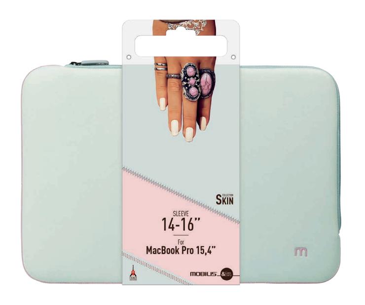 Image of Mobilis 049006 laptop case 40.6 cm (16") Sleeve case Grey, Pink