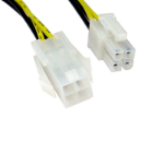 TARGET 4-Pin ATX (M) to 4-Pin ATX (F) 0.28m Black and Yellow OEM Internal Extension Cable