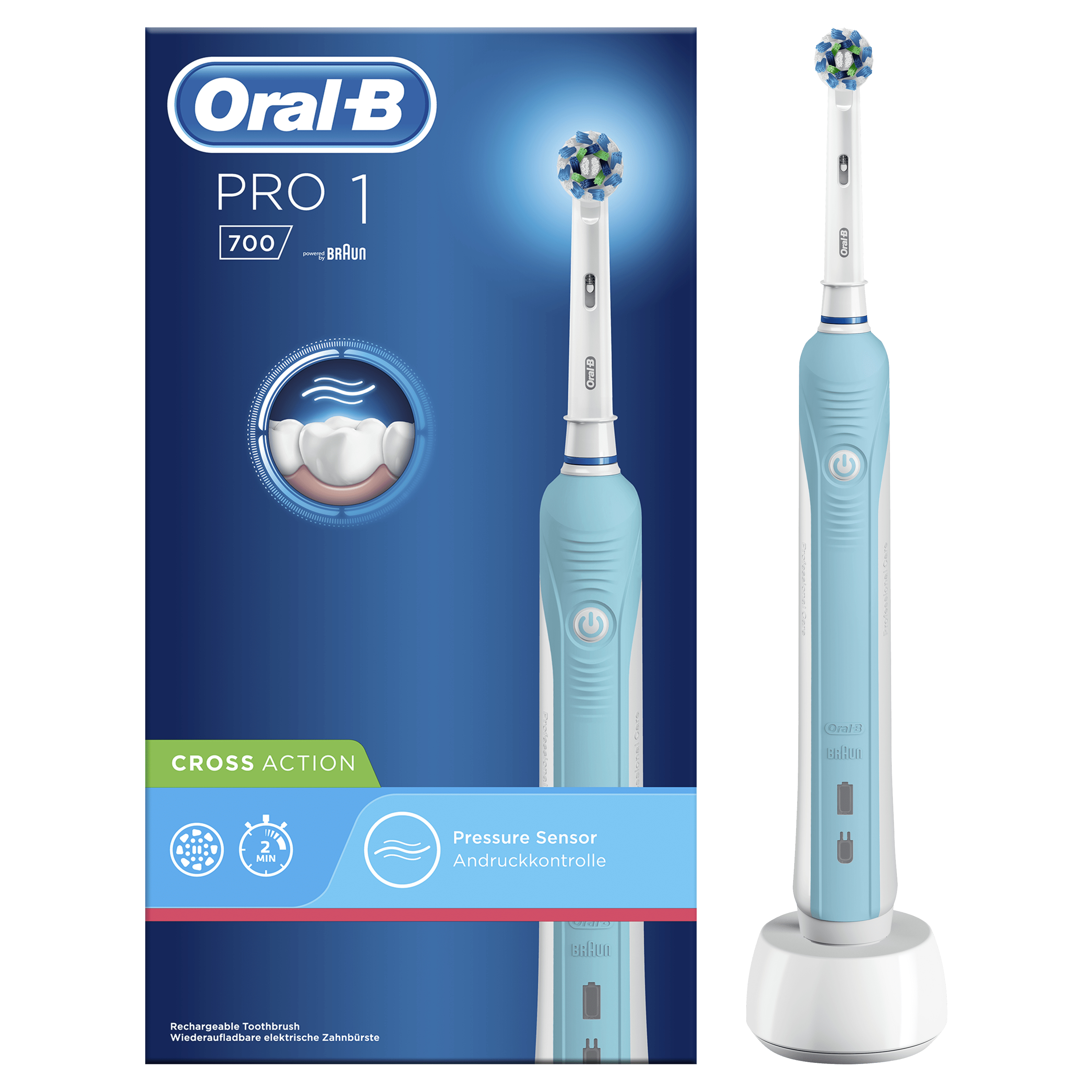 Image of Oral-B PRO 700 CrossAction - Adult - Rotating-oscillating...