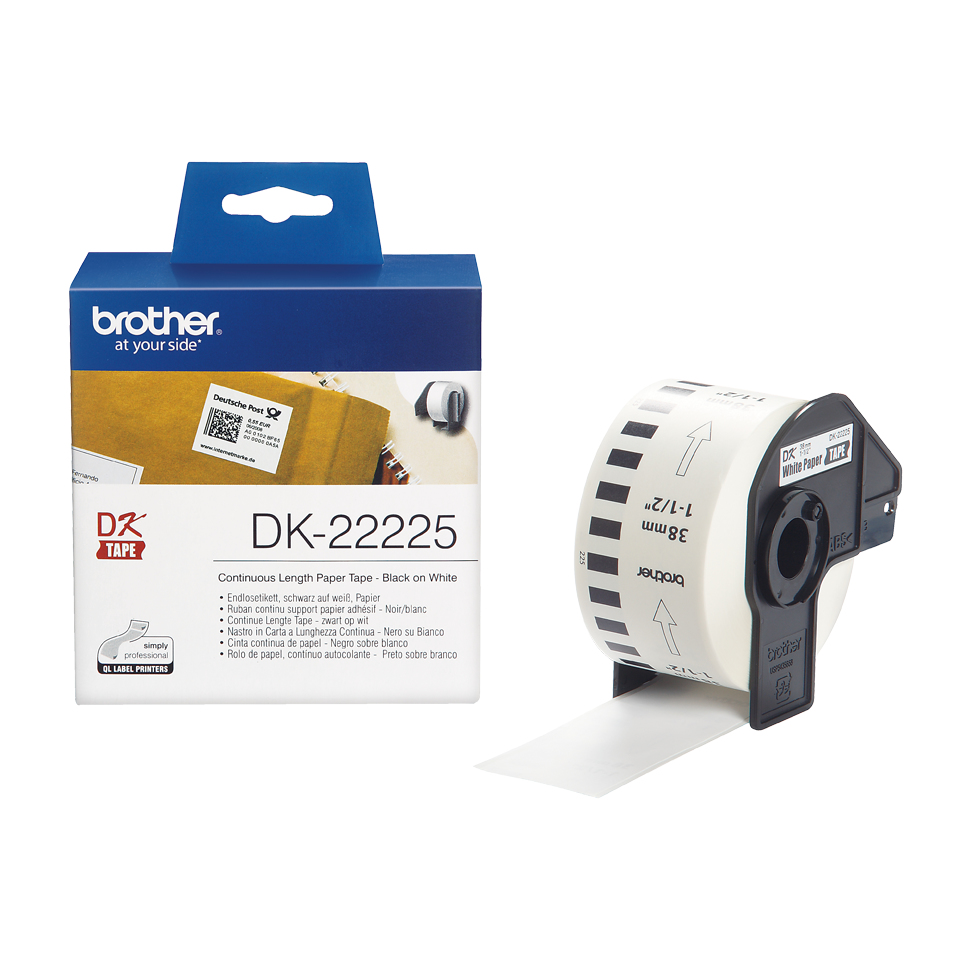 Image of Brother DK-22225 DirectLabel Etikettes white 38mm x 30,48m for...