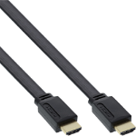 InLine HDMI Flat Cable High Speed Cable with Ethernet gold plated black 0.5m