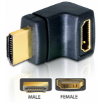 DeLOCK HDMI male > HDMI female 90° above HDMI 1.3 Black