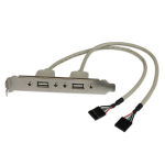 StarTech.com USBPLATE cable gender changer 2 x IDC 2 x USB A Silver