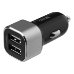 Deltaco USB-CAR126 mobile device charger Black, Silver Auto