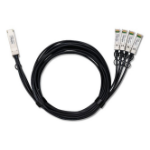 Zyxel DAC100F25-3M-ZZ0101F InfiniBand en Glasvezelkabel QSFP28 4x QSFP28 DAC Zwart