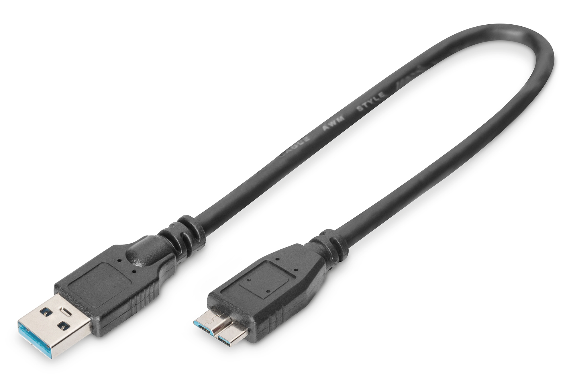 Digitus USB-A - Micro-B connection cable, 0.25m
