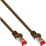 InLine Patch Cable S/FTP PiMF Cat.6 250MHz PVC copper brown 1m