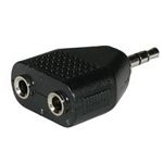 C2G Stereo/Dual Stereo Adapter 2x Stereo 3.5mm FM 3.5mm Stereo M Black