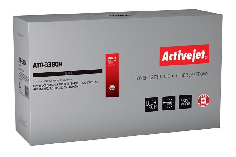 Activejet ATB-3380N toner (replacement for Brother TN-3380; Supreme; 8000 pages; black)