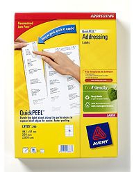 Image of Avery QuickPEEL Addressing Labels self-adhesive label White 2500 pc(s)