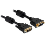 DeLOCK 2m DVI-I DVI kabel Zwart