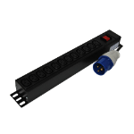 Videk PDU Vertical 12 x C13 Sockets + Switch to 16 Amp Commando Plug 3m