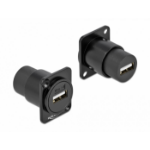 DeLOCK 86784 tussenstuk voor kabels USB A Zwart
